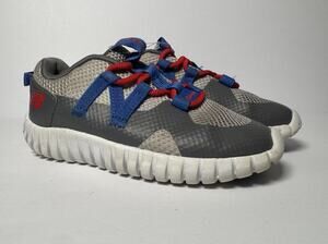 New Balance Playgruv V2 Toddler Sneakers Gray Blue Red Bungee Size 8